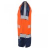 Leo Workwear Ruda Class 2 Long-Sleeved T-Shirt Hi-Vis Orange / Navy