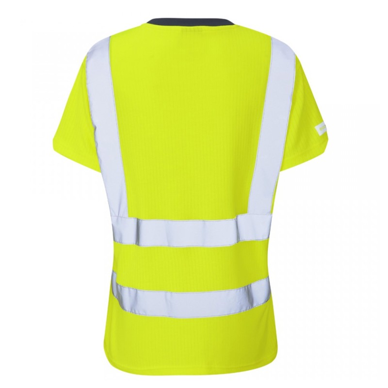 Leo Workwear Belstone Class 2 Hi-Vis Yellow Women's T-Shirt