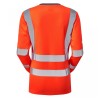 Leo Workwear Lydford Class 2 Hi-Vis Orange Women's Long Sleeve T-Shirt