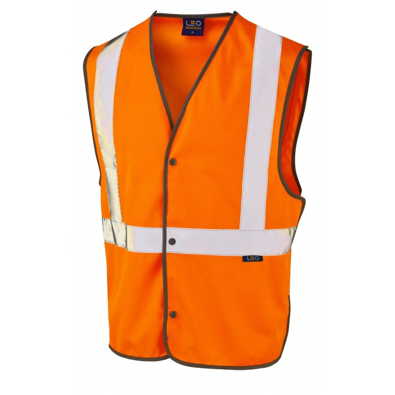 Leo Workwear Umberleigh Hi-Vis Orange Waistcoats