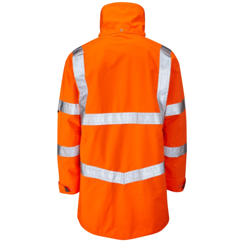 Leo Workwear Clovelly Orange Hi Vis Anorak