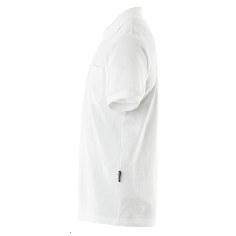 Mascot Crossover Borneo Polo Shirt With Chest Pocket - White