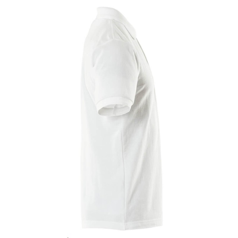 Mascot Crossover Borneo Polo Shirt With Chest Pocket - White