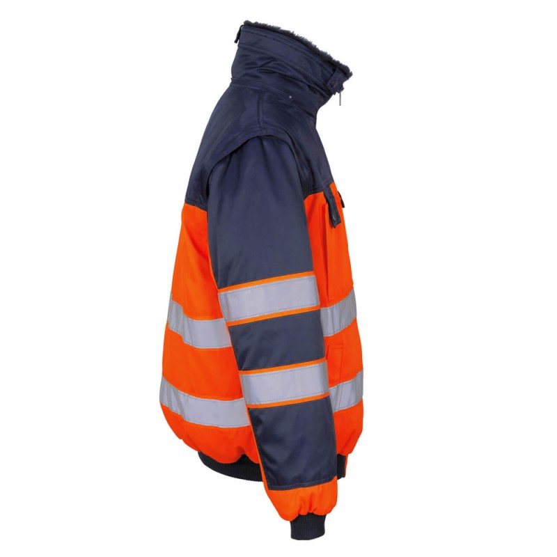 Mascot Livigno Safe Image 00920 Orange Navy Pilot Jacket