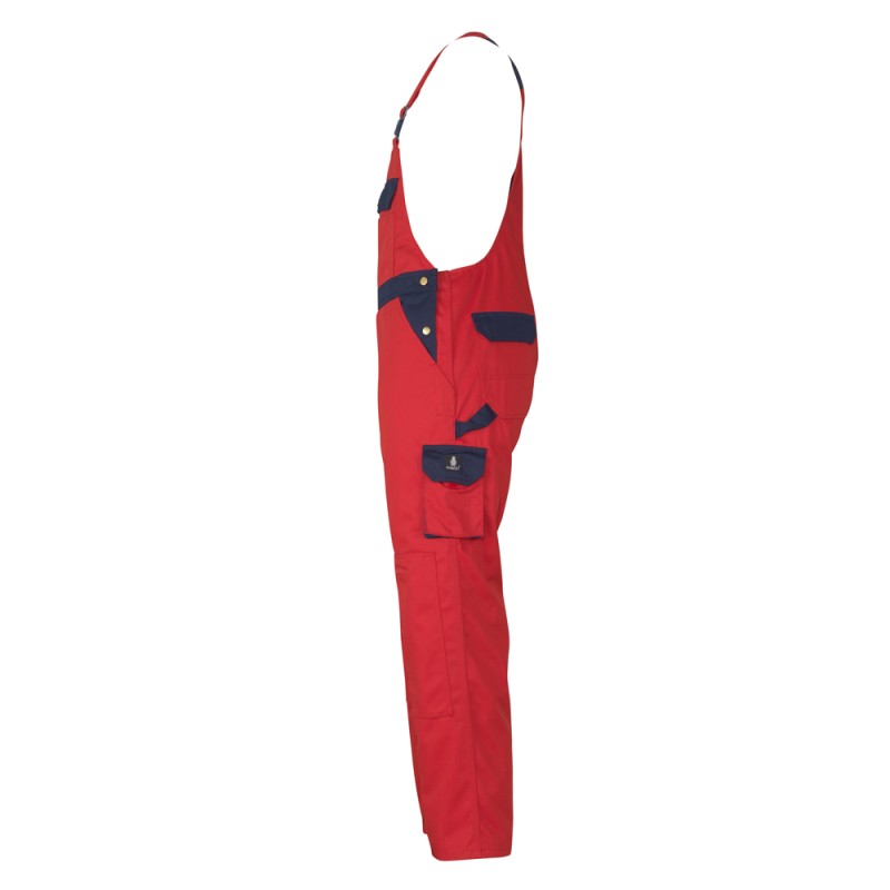 Mascot Image Milano Bib & Brace With Kneepad Pockets - Red/navy
