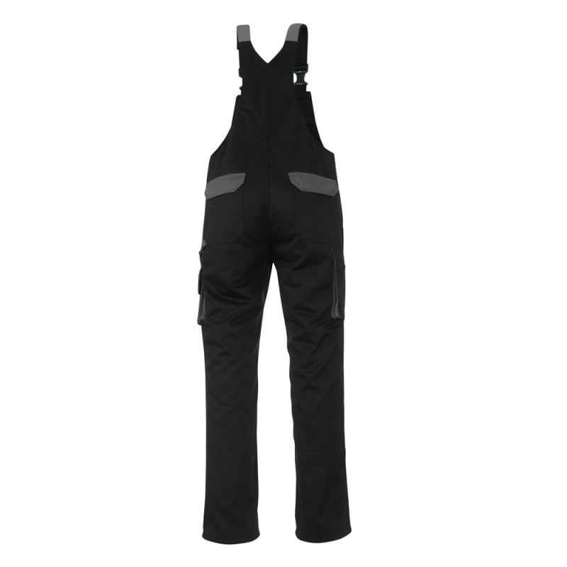 Mascot Image Milano Bib & Brace With Kneepad Pockets - Black/anthracite
