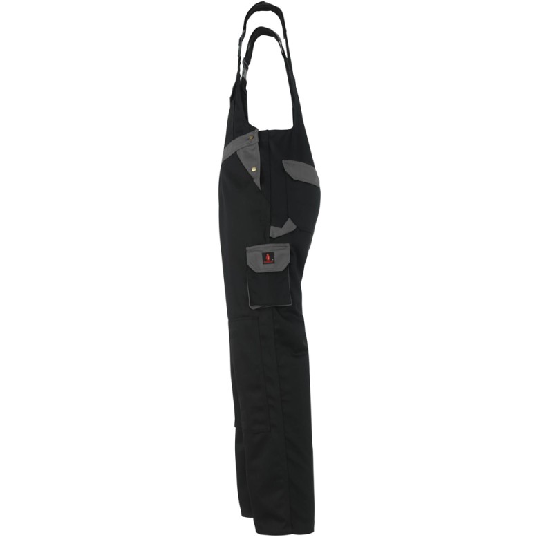 Mascot Image Milano Bib & Brace With Kneepad Pockets - Black/anthracite