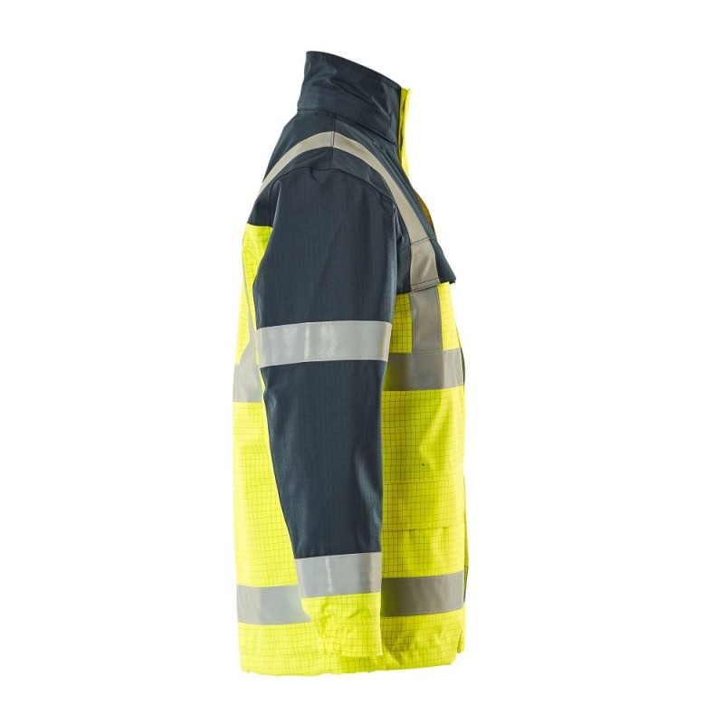 Mascot Lungern Multisafe 06831 Yellow Navy Parka Jacket