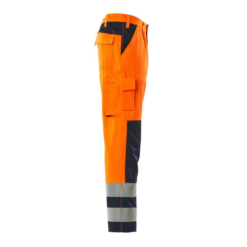 Mascot Olinda Safe Complete 07179 Trousers With Kneepad Pockets Orange Navy