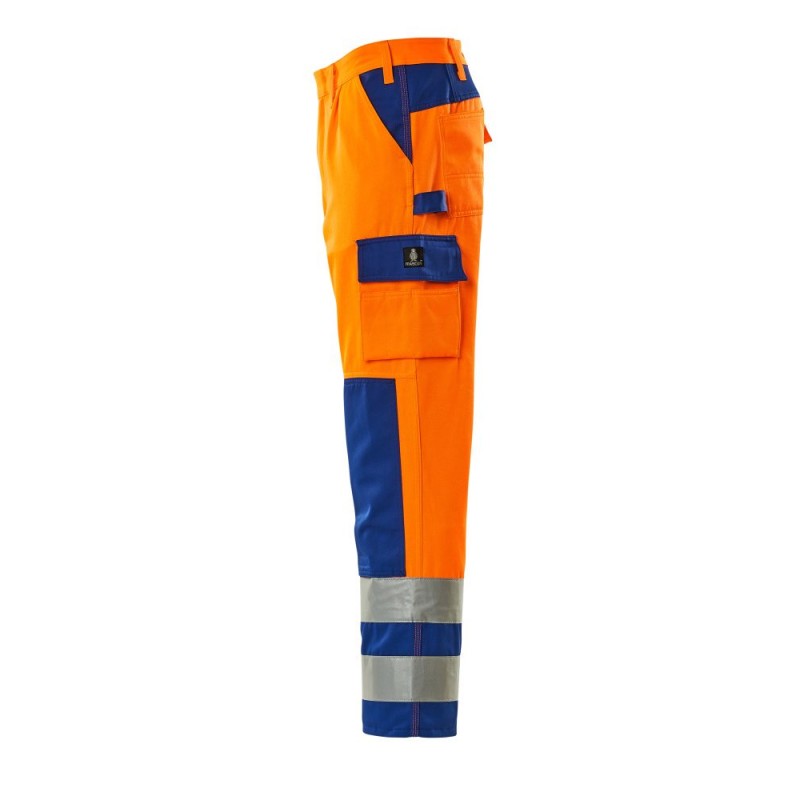 Mascot Olinda Safe Complete 07179 Trousers With Kneepad Pockets Orange Royal