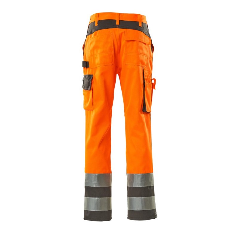 Mascot Olinda Safe Complete 07179 Trousers With Kneepad Pockets Orange Anthracite