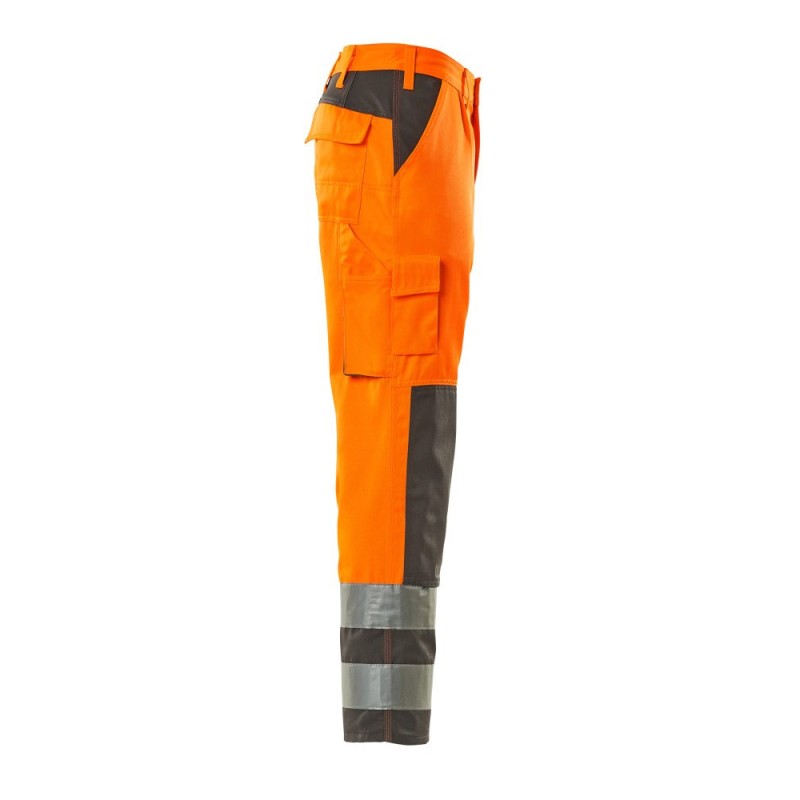 Mascot Olinda Safe Complete 07179 Trousers With Kneepad Pockets Orange Anthracite