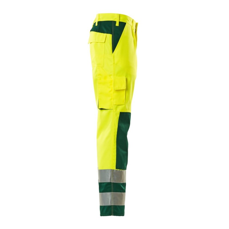 Mascot Olinda Safe Complete 07179 Trousers With Kneepad Pockets Yellow Green