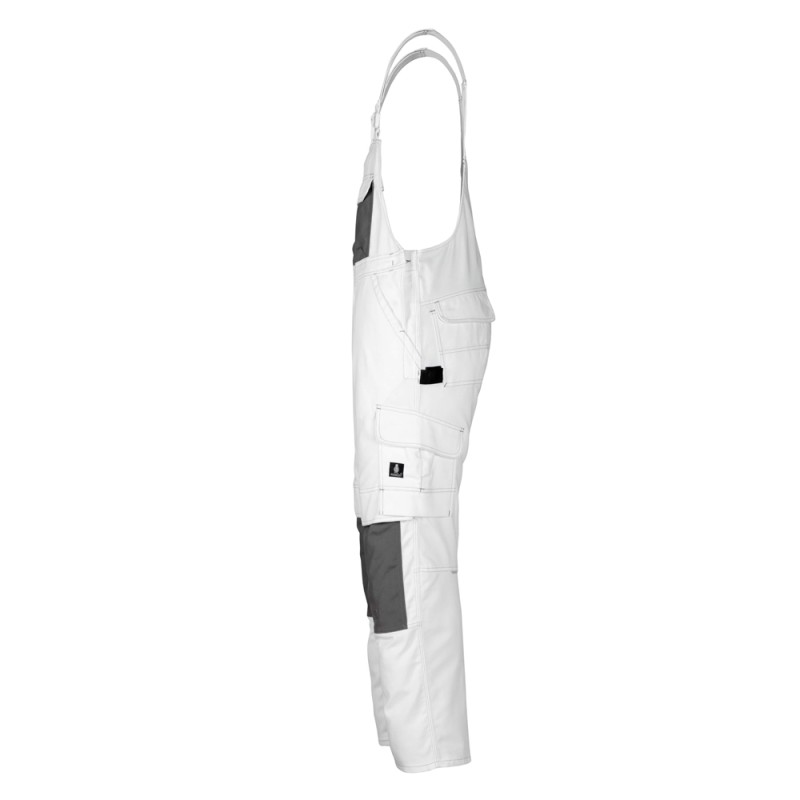 Mascot Hardwear Orense Bib & Brace With Kneepad Pockets - White