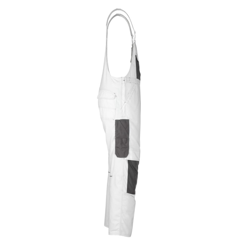 Mascot Hardwear Orense Bib & Brace With Kneepad Pockets - White