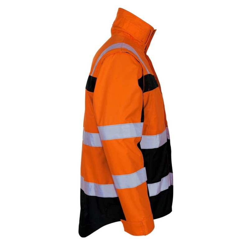 Mascot Loreto Safe Complete 09335 Winter Jacket Water Orange Navy Repellent Class 3