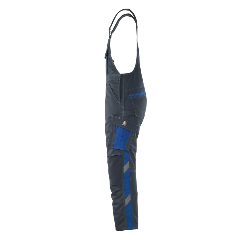 Mascot Safe Unique Leipzig Bib & Brace With Kneepad Pockets - Dark Navy/royal