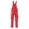 Mascot Safe Unique Leipzig Bib & Brace With Kneepad Pockets - Red/black