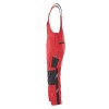 Mascot Safe Unique Leipzig Bib & Brace With Kneepad Pockets - Red/black