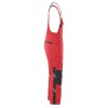 Mascot Safe Unique Leipzig Bib & Brace With Kneepad Pockets - Red/black