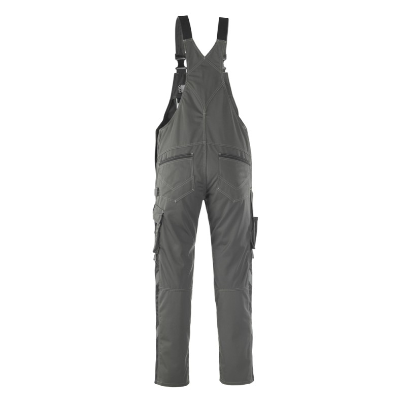 Mascot Safe Unique Leipzig Bib & Brace With Kneepad Pockets - Dark Anthracite/black