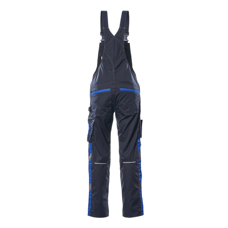 Mascot Safe Unique Augsburg Bib & Brace With Kneepad Pockets - Dark Navy/royal
