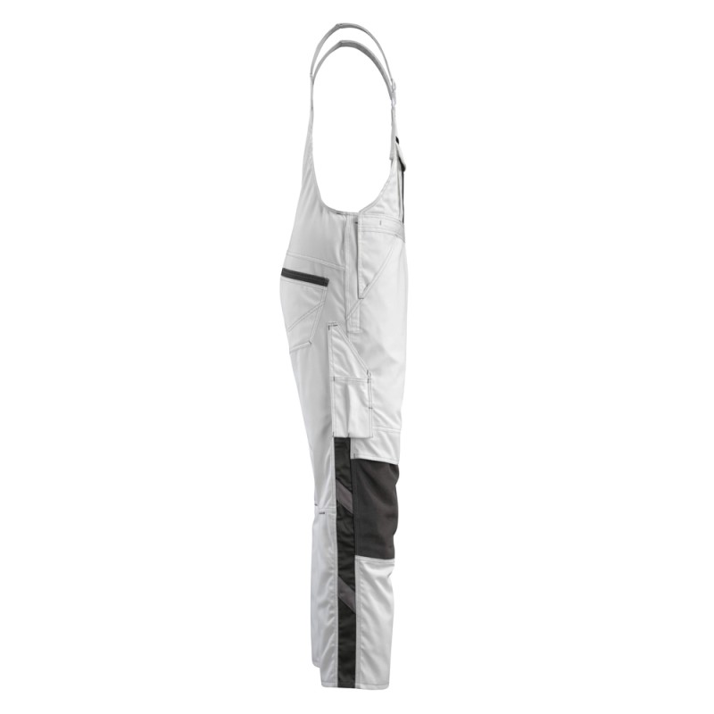 Mascot Safe Unique Augsburg Bib & Brace With Kneepad Pockets - White/dark Anthracite