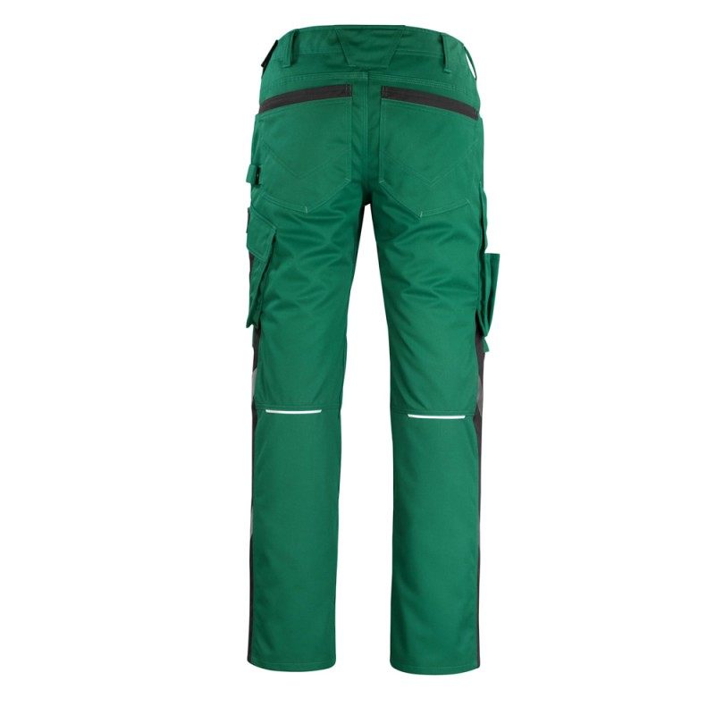 Mascot Unique 12179 Trousers With Kneepad Pockets Green Black