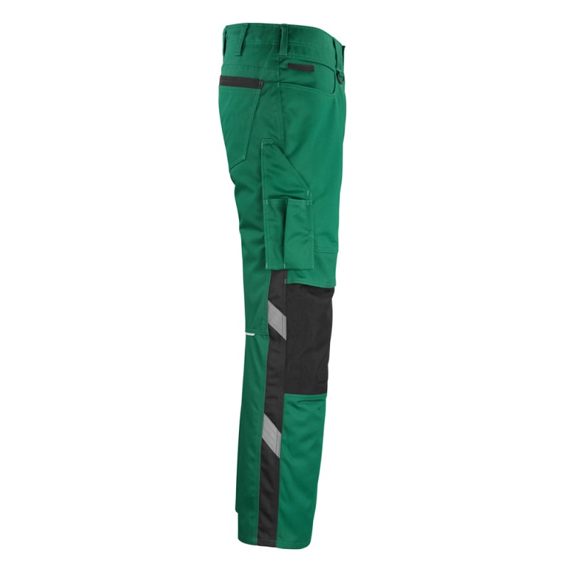 Mascot Unique 12179 Trousers With Kneepad Pockets Green Black
