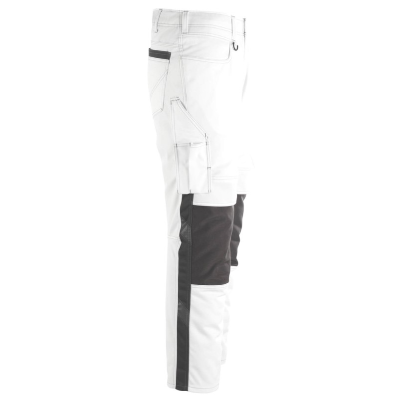 Mascot Unique 12179 Trousers With Kneepad Pockets White Dark Anthracite