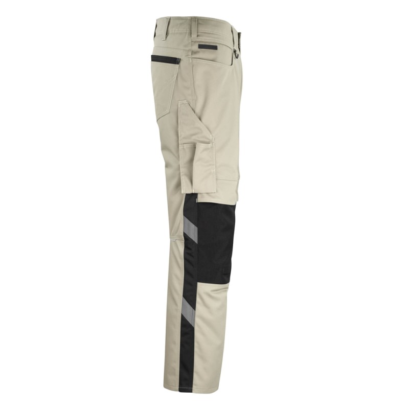 Mascot Unique 12179 Trousers With Kneepad Pockets Light Khaki Black