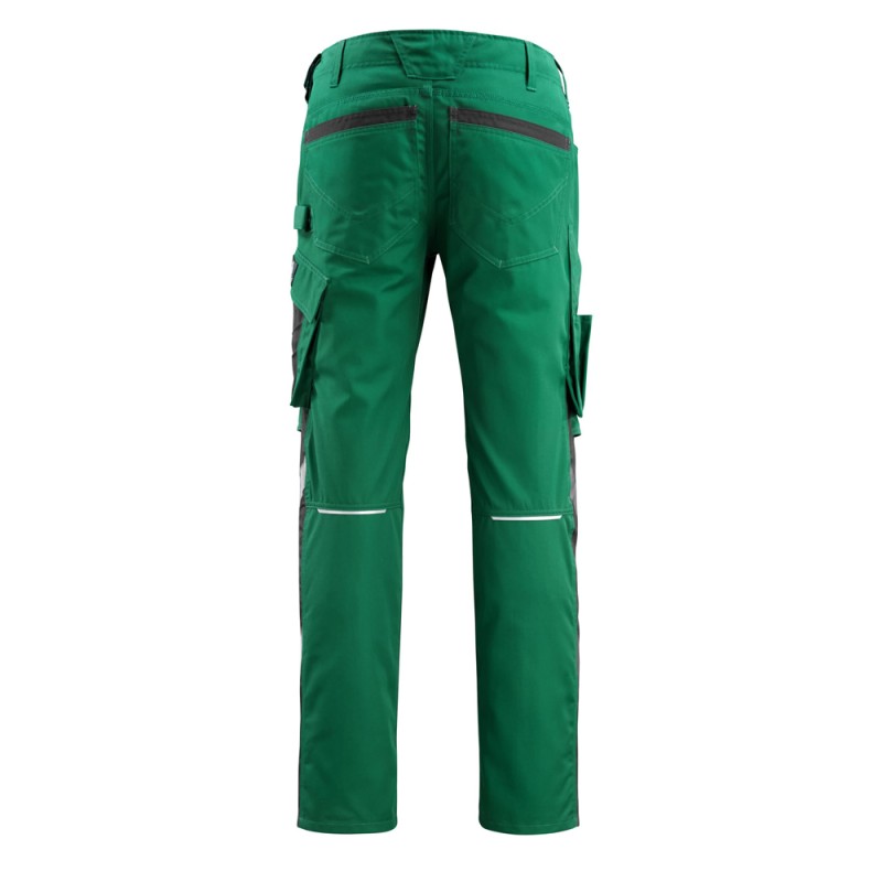 Mascot Unique 12679 Trousers With Kneepad Pockets Green Black