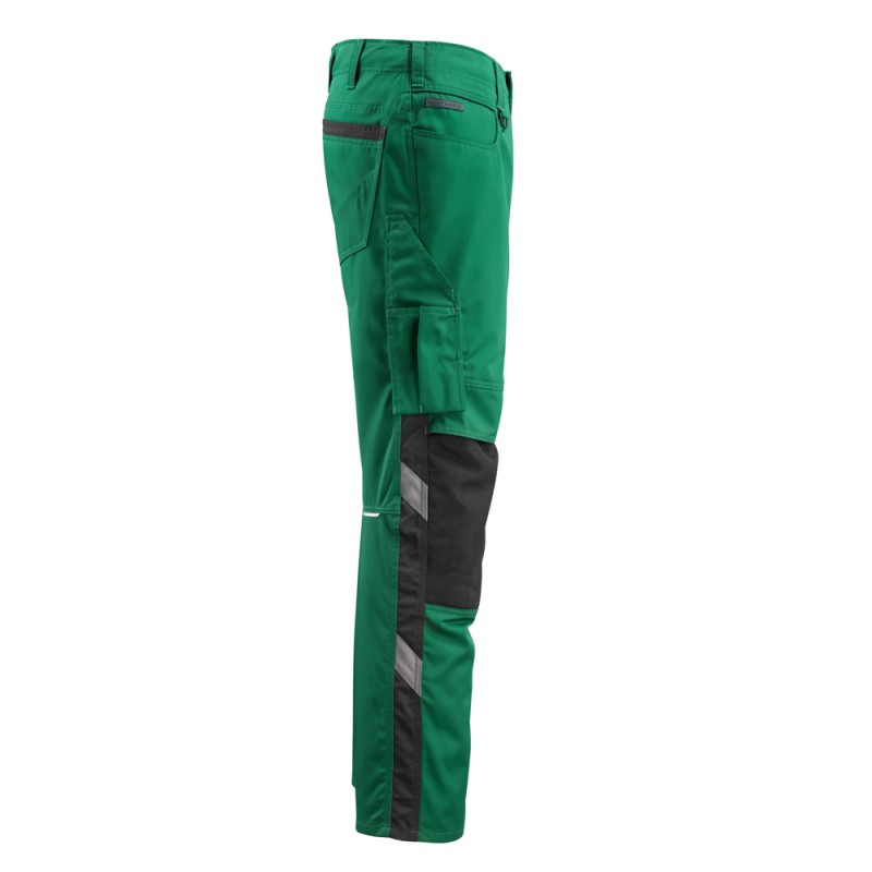 Mascot Unique 12679 Trousers With Kneepad Pockets Green Black