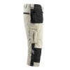 Mascot Safe Unique Lindau 3/4 Length Pants With Kneepad Pockets And Holster Pockets - Light Khaki/black