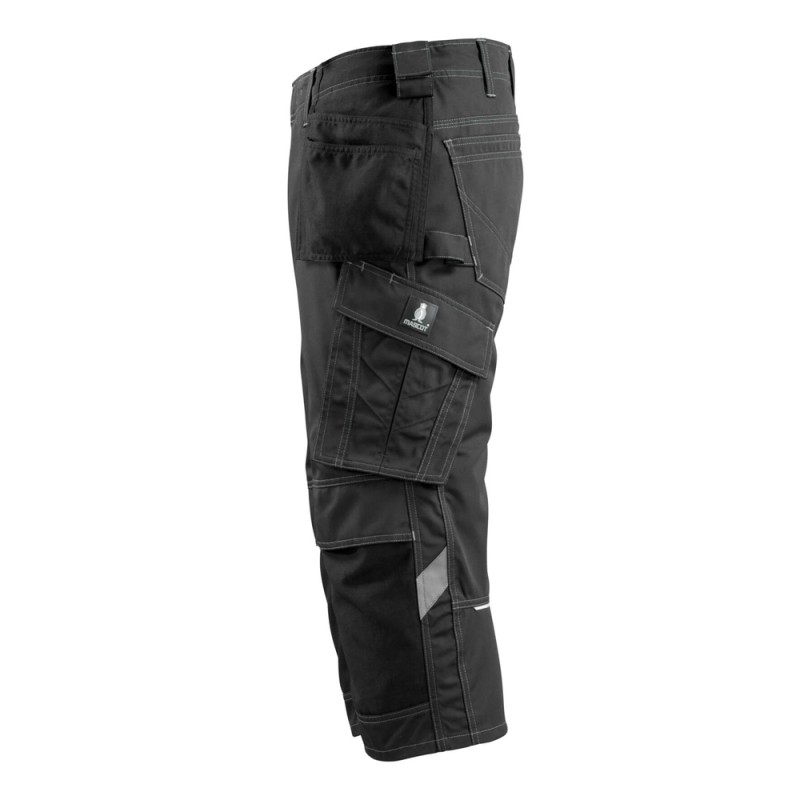 Mascot Safe Unique Lindau 3/4 Length Pants With Kneepad Pockets And Holster Pockets - Black