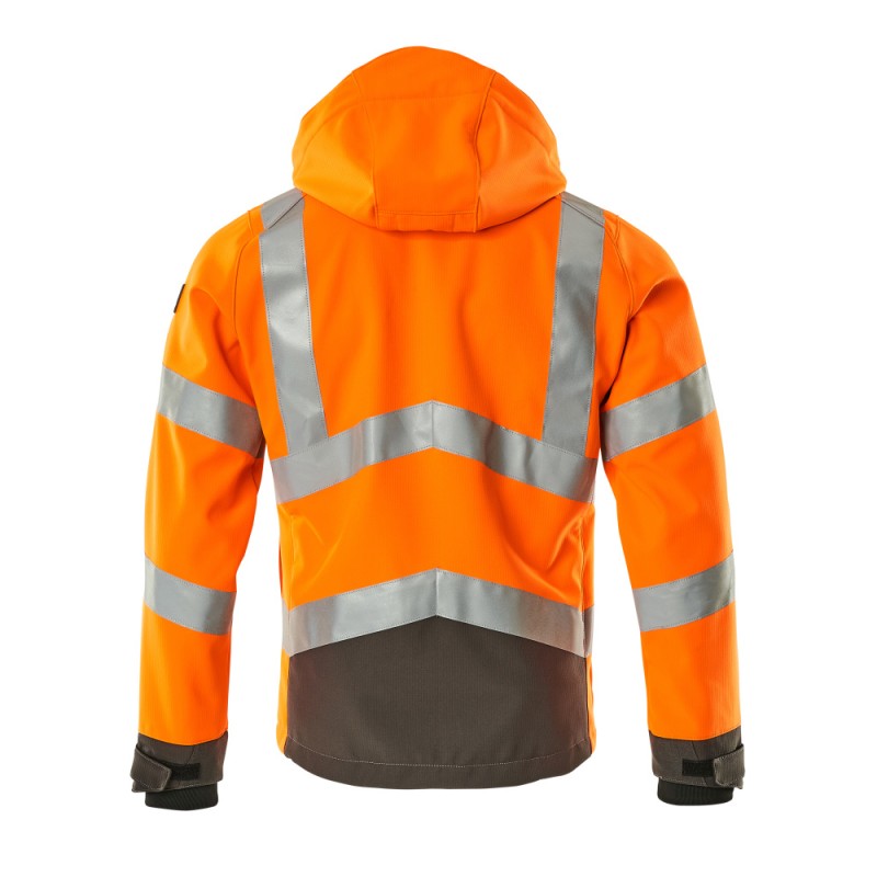 Mascot Blackpool Safe Supreme 15502 Softshell Jacket Water Repellent Orange Dark Anthracite Class 3