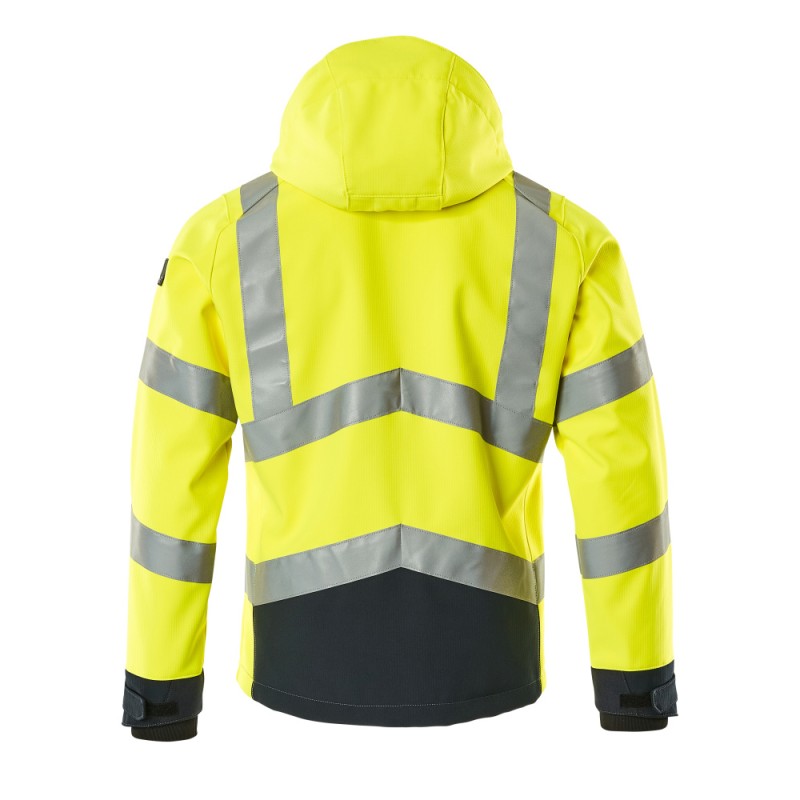 Mascot Blackpool Safe Supreme 15502 Softshell Jacket Water Repellent Yellow Dark Navy Class 3