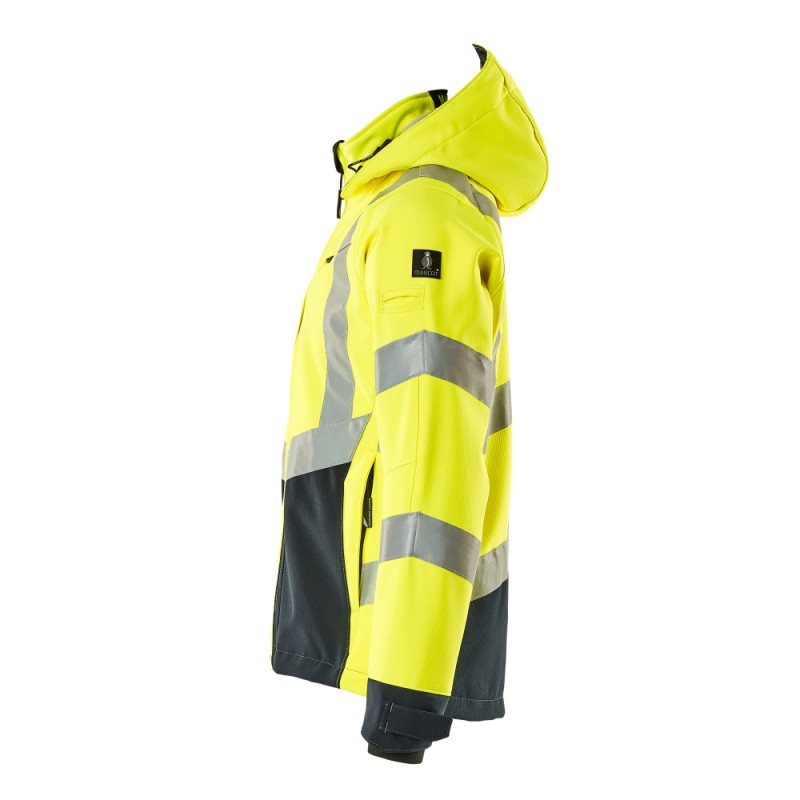 Mascot Blackpool Safe Supreme 15502 Softshell Jacket Water Repellent Yellow Dark Navy Class 3