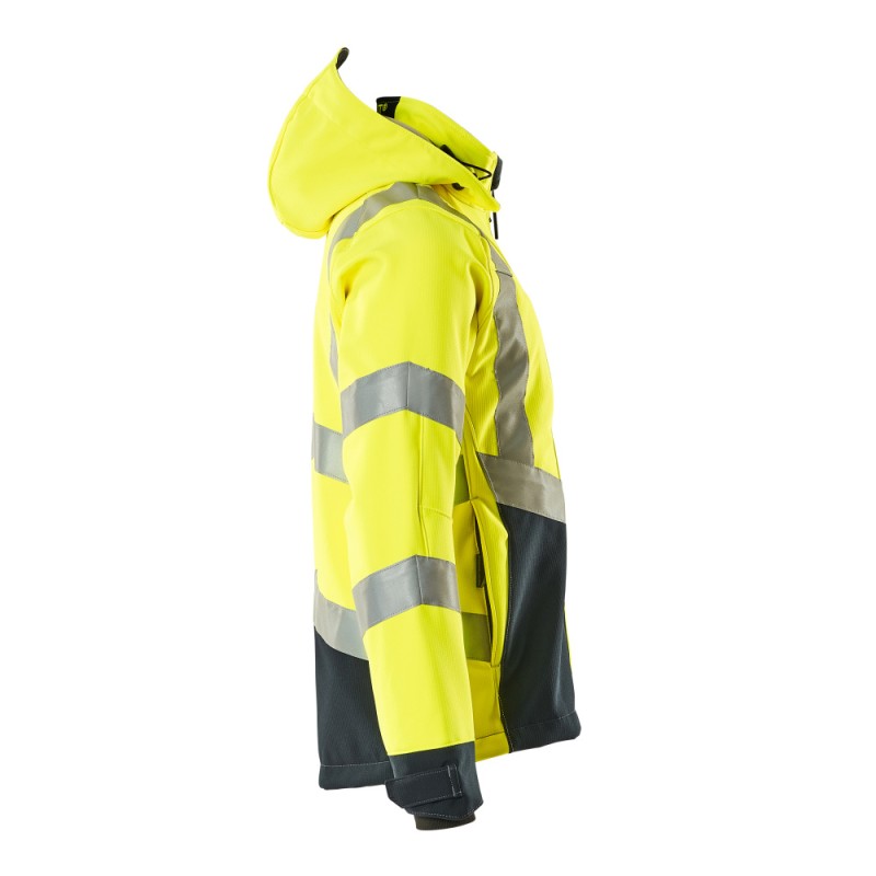 Mascot Blackpool Safe Supreme 15502 Softshell Jacket Water Repellent Yellow Dark Navy Class 3