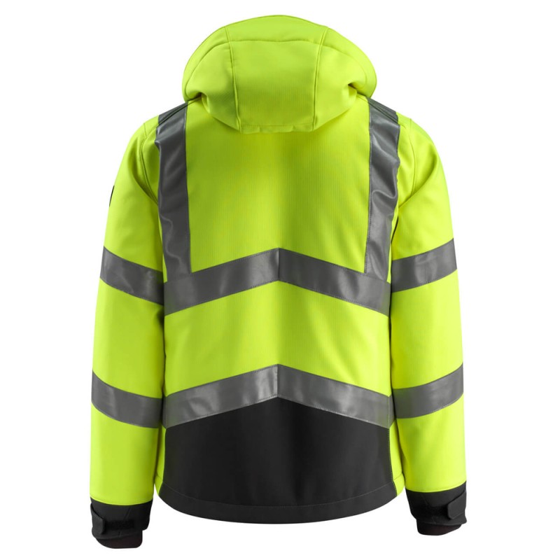 Mascot Blackpool Safe Supreme 15502 Softshell Jacket Water Repellent Yellow Black Class 3