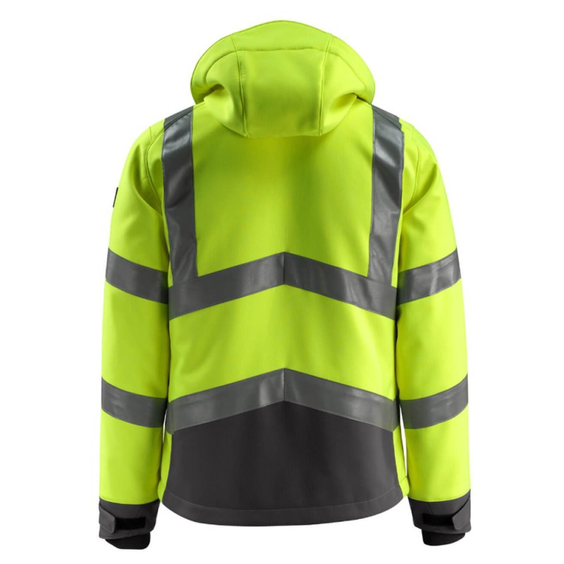 Mascot Blackpool Safe Supreme 15502 Softshell Jacket Water Repellent Yellow Dark Anthracite Class 3