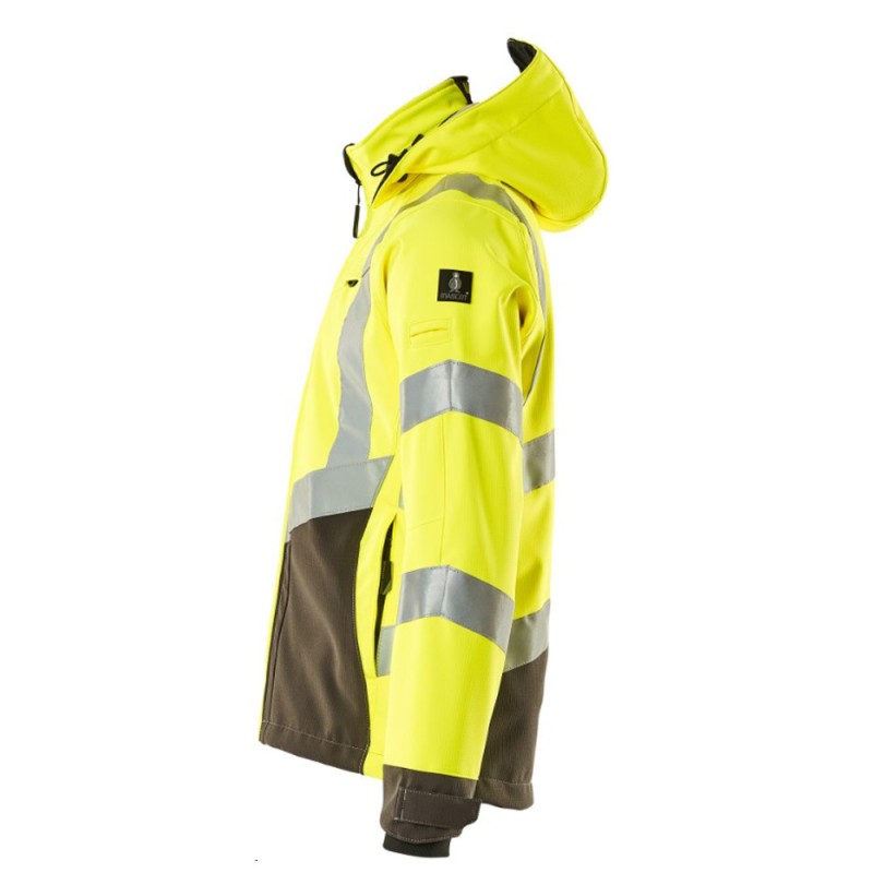 Mascot Blackpool Safe Supreme 15502 Softshell Jacket Water Repellent Yellow Dark Anthracite Class 3