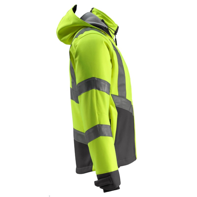 Mascot Blackpool Safe Supreme 15502 Softshell Jacket Water Repellent Yellow Dark Anthracite Class 3