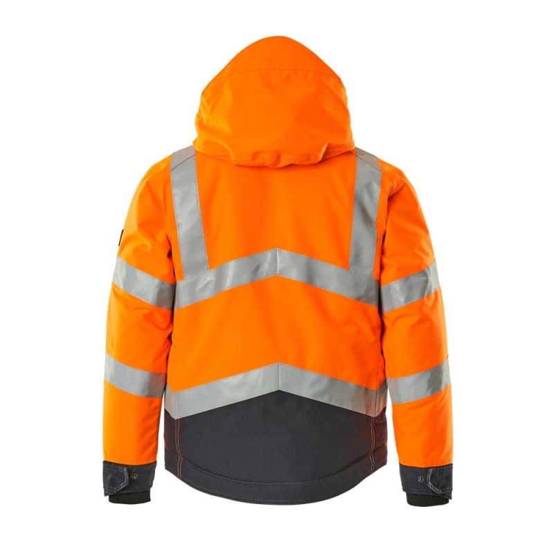 Mascot Hastings Safe Supreme 15535 Winter Jacket Waterproof Orange Dark Navy - Class 3