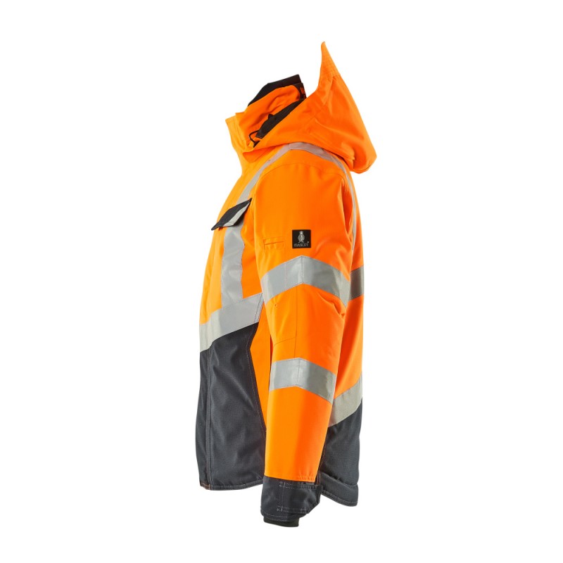 Mascot Hastings Safe Supreme 15535 Winter Jacket Waterproof Orange Dark Navy - Class 3