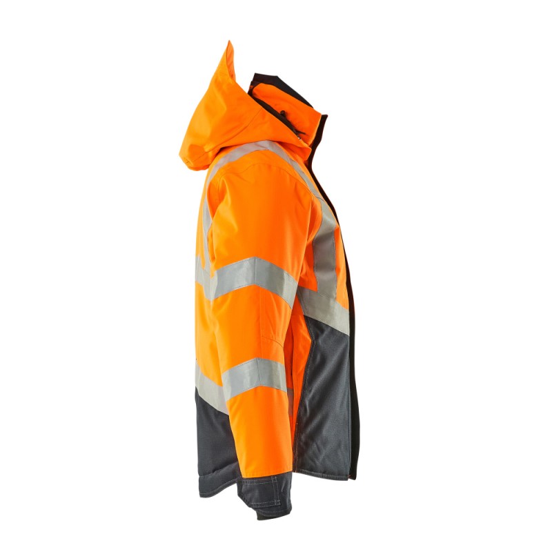 Mascot Hastings Safe Supreme 15535 Winter Jacket Waterproof Orange Dark Navy - Class 3