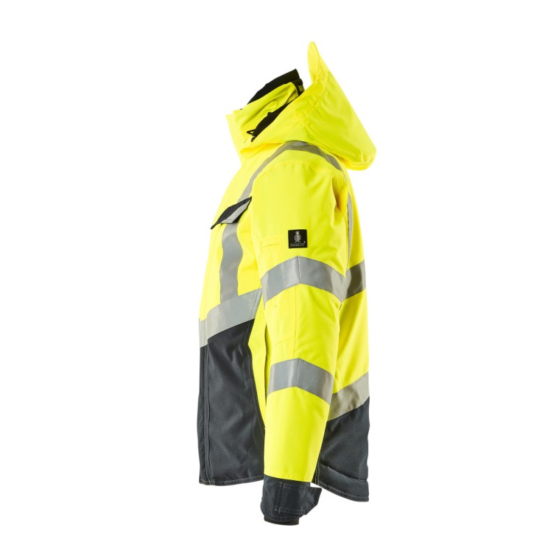 Mascot Hastings Safe Supreme 15535 Winter Jacket Waterproof Yellow Dark Navy - Class 3