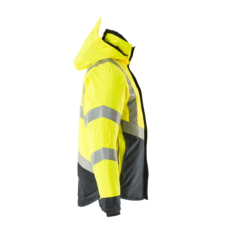 Mascot Hastings Safe Supreme 15535 Winter Jacket Waterproof Yellow Dark Navy - Class 3