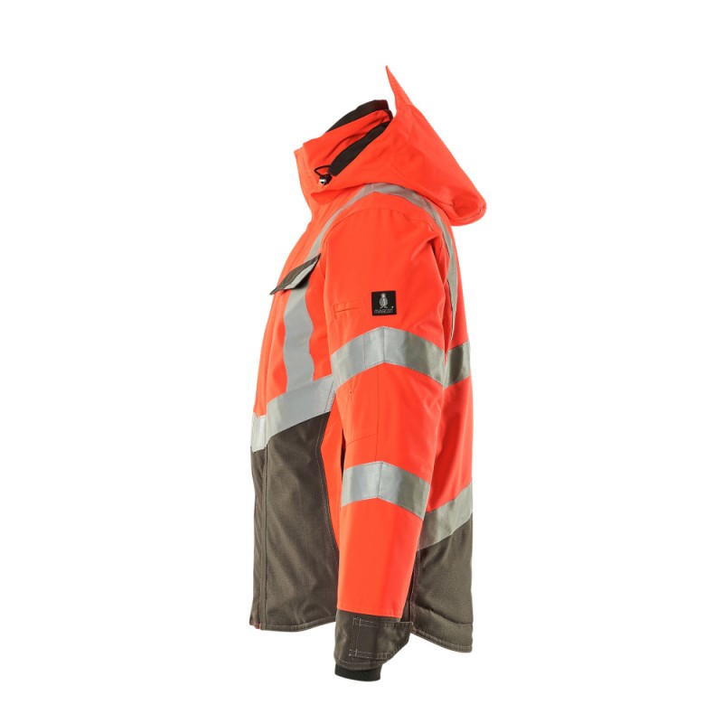 Mascot Hastings Safe Supreme 15535 Winter Jacket Waterproof Red Dark Anthracite- Class 3