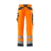 Mascot Kendal Safe Supreme 15579 Trousers With Kneepad Pockets Orange Dark Navy